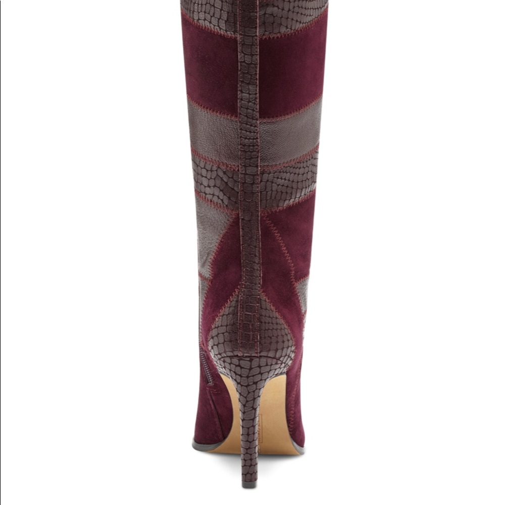 Knee High Patchwork Leather Boot - image 5
